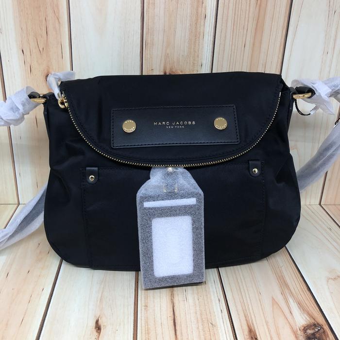 TAS MJ PREPPY NATASHA NYLON CROSSBODY LARGE BLACK