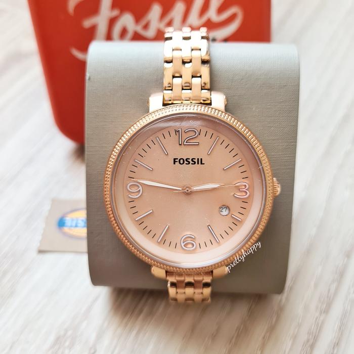 Fossil Heather ES3130 Rosegold watch (Jengkol)