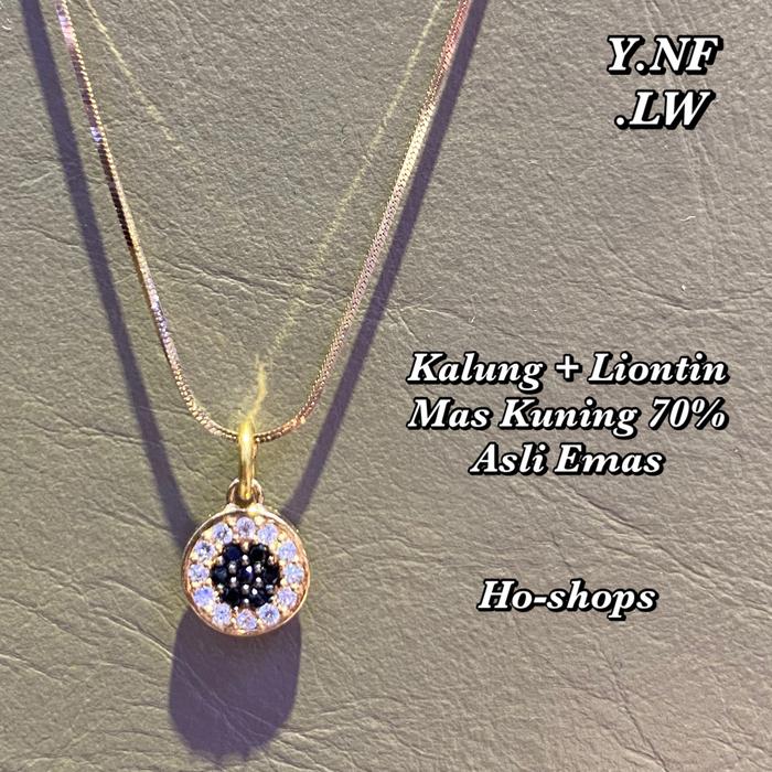 Kalung + Liontin Mas Kuning Kadar 70% Asli Emas