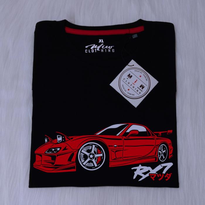 Kaos Mobil Mazda RX7 Colorized - Hanya Kaos HITAM dan NAVY