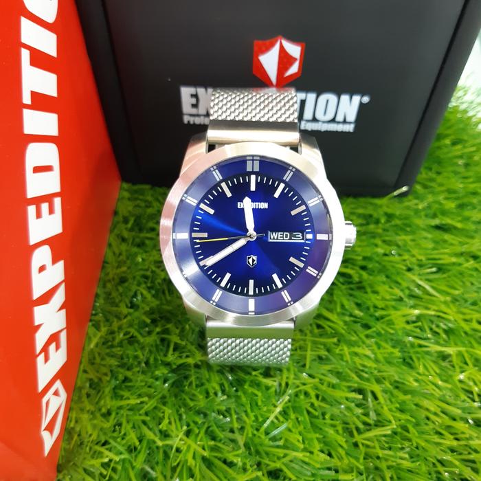 Jam tangan pria expedition E6773M SILVER BLUE