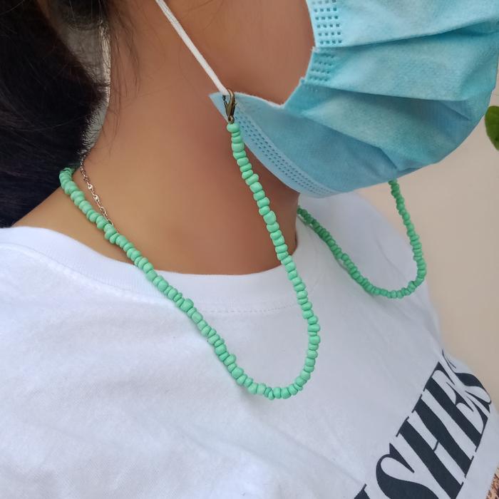 tali masker / kalung masker Korea warna hijau muda / hijau mint