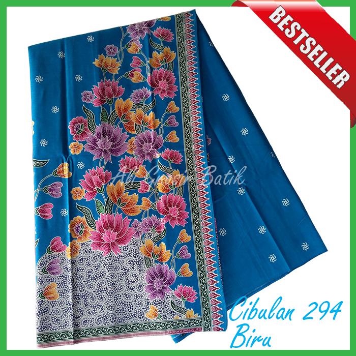 Kain Batik Pekalongan Primisima Halus Cibulan 294 Biru Unggul Jaya