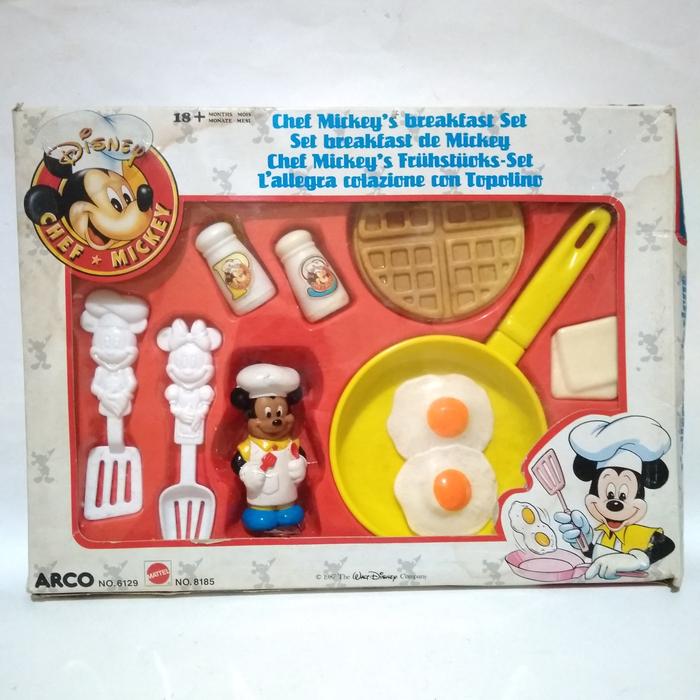 arco mattel 1987 Disney mickey mouse breakfast set