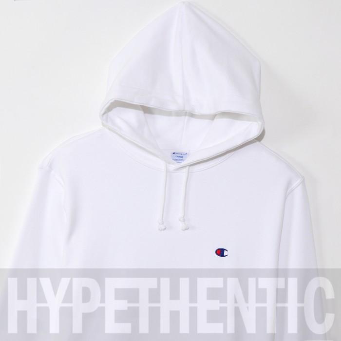Champion Sweatshirt Basic Logo Hoodie White Original / Jacket / Putih