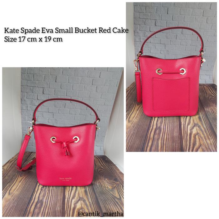 TAS WANITA BRANDED ORIGINAL KS EVA SMALL BUCKET RED CAKE
