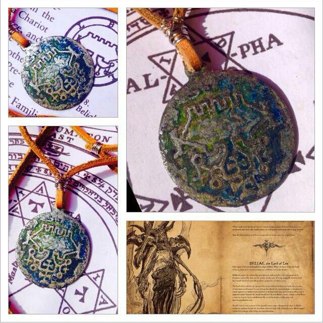 Kalung Liontin Titanium Pria Wanita Rajah Sulaiman Seal Belial