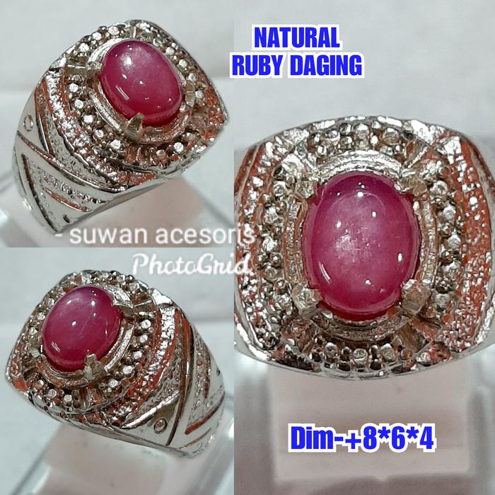BATU PERMATA RUBY DAGING RUBY TANZANIA ASLI NATURAL