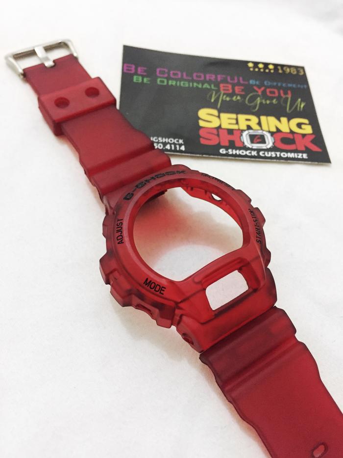 BNB Gshock DW6900 DARK RED BLOOD Strap Besel Casio G-shock