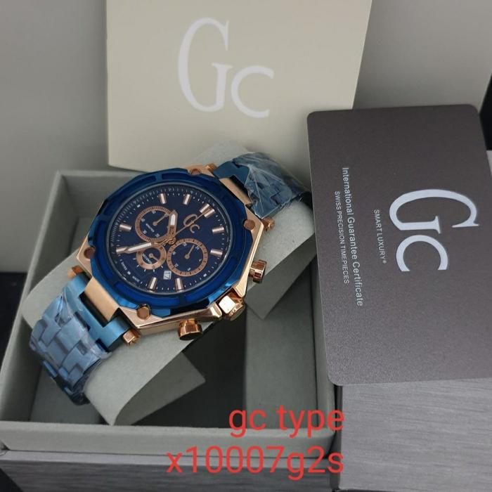 Jam Tangan Pria Guess Collection GC X10007G2S Blue Steel Ori BM 45mm