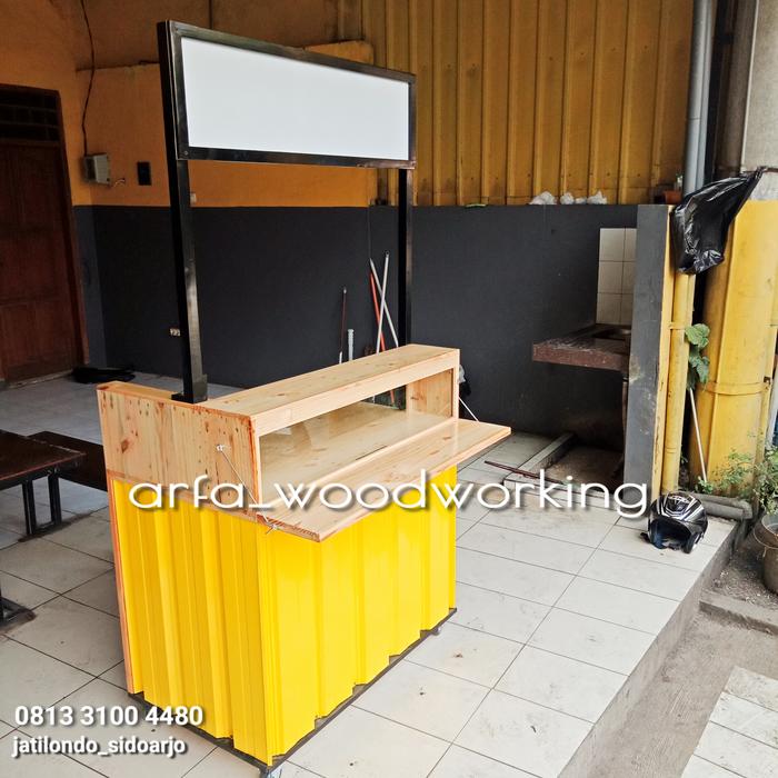 Rombong Kecil Gerobak Mini Kayu Jatibelanda Semi Kontainer