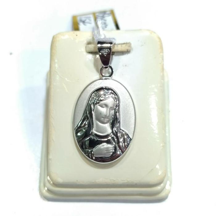 Liontin Bunda Maria Emas Putih 750