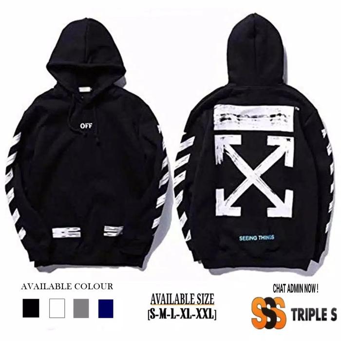 HOODIE JUMPER OFF WHITE SEEING THINGS UNOFFICIAL HOODIE OFF-WHITE