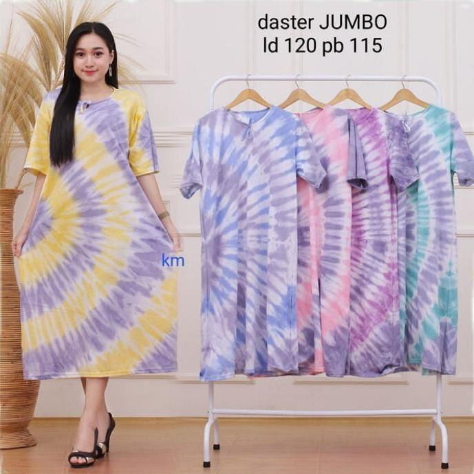 Daster Kaos Jumbo lengan pendek baju tidur wanita panjang murah