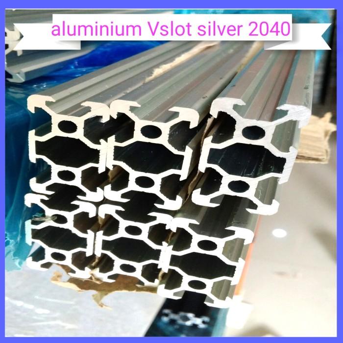 Aluminium Profile V-slot 2040 silver per 6 meter (murah banget)