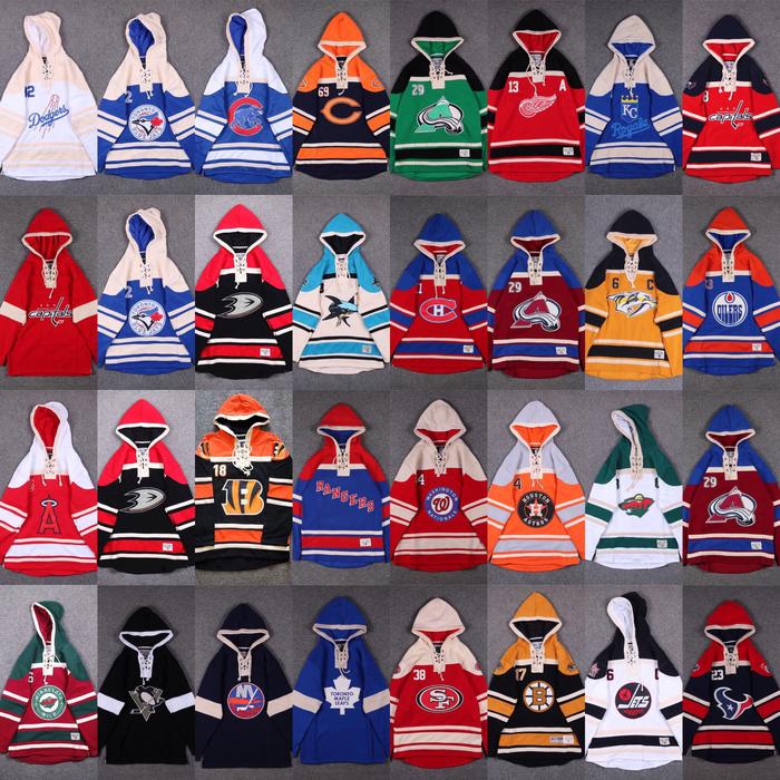JERSEY HOODIE NHL NFL MLB NBA ALL TEAM ORIGINAL IMPORT