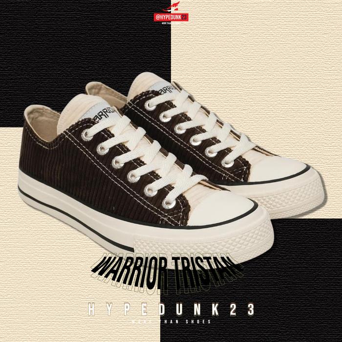 Sepatu Warrior Sparta Tristan Low Cut Olive White (Hijau Olive Putih)