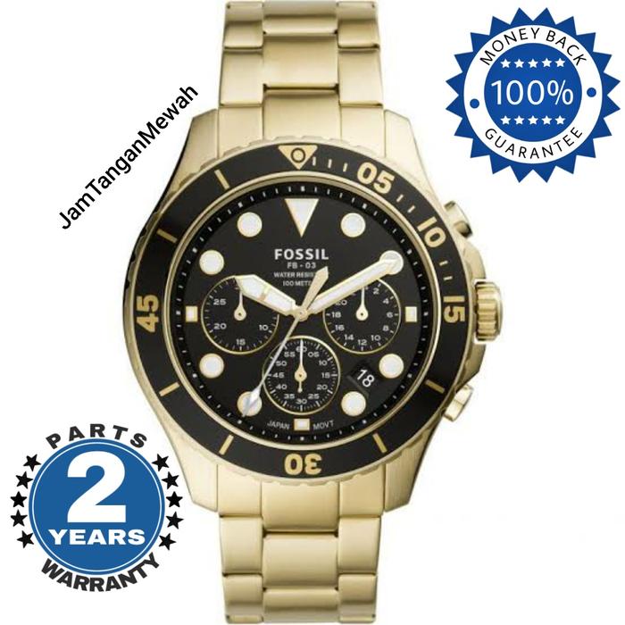 Jam Tangan Fossil Pria Original Garansi Resmi FS5727 FB-03 Gold