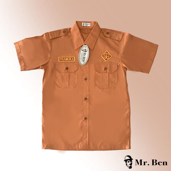 KEMEJA SD PRAMUKA CYC PENDEK BAHAN SWESI SERAGAM SEKOLAH MR BEN
