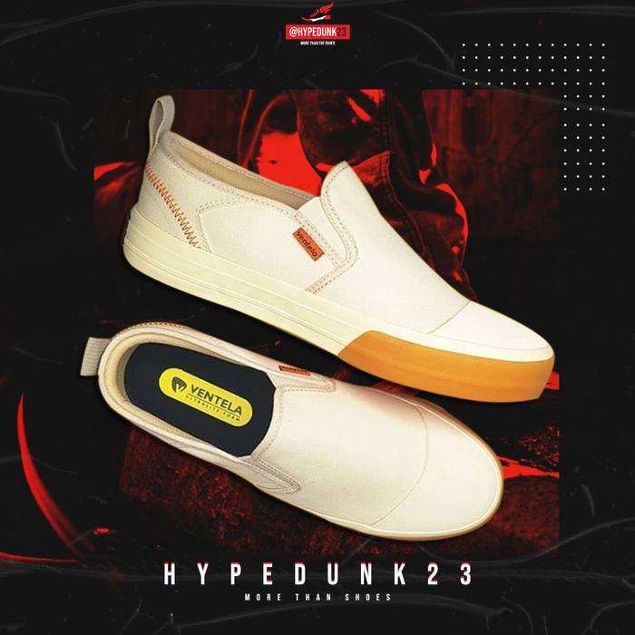 Sepatu Ventela x Nevertoolavish: H13 Slip On Armor Cream (Putih Cream)