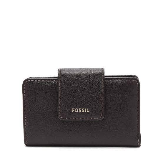 Fossil Short Wallet Black New