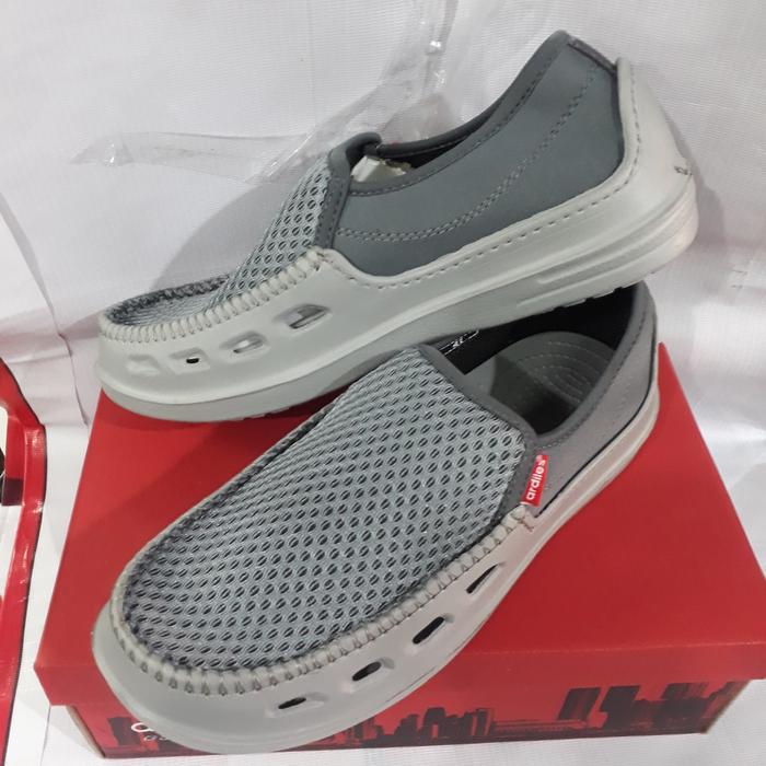sepatu slip on karet pria Ardiles original abu-abu