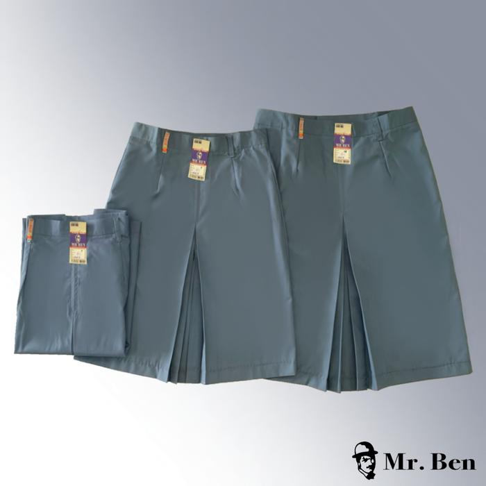 ROK SMA ABU FAMATEX PENDEK SPAN SERAGAM SEKOLAH MR BEN