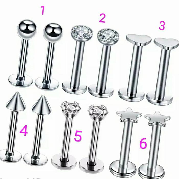 anting piercing tindik helix tragus lower helix cartilage rock
