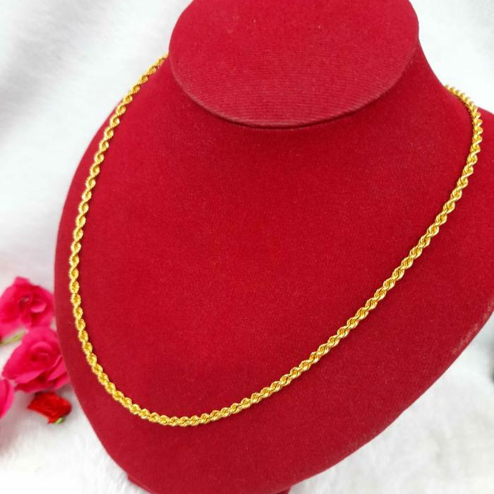 KL264J228J kalung korea plintir emas kuning asli berat 4.900 kadar 70%