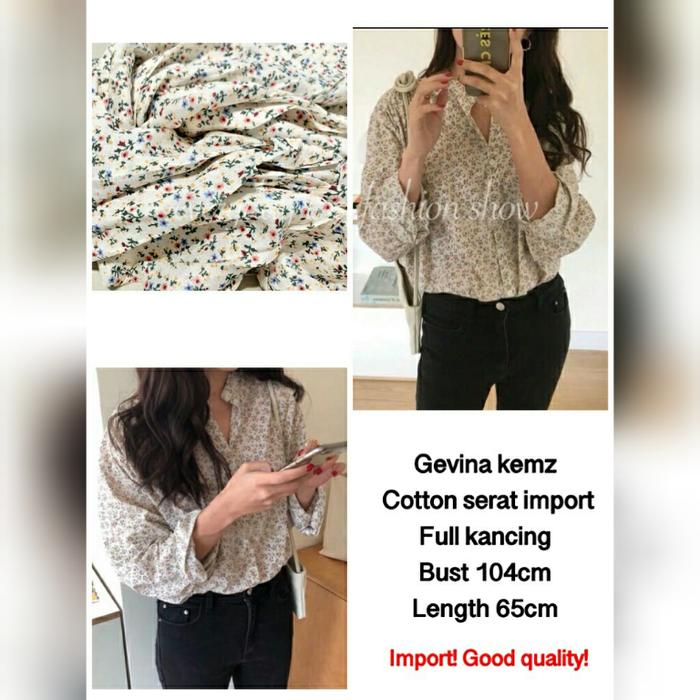 es Kemeja Gevina blouse import
