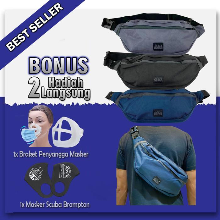 Waist Bag Tas Pinggang Selempang Tas Dada Sepeda Lipat BROMPTON