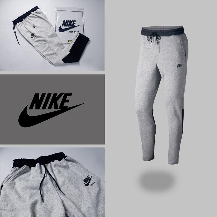 NIKE AIRMAX JOGGERPANTS GRADE ORIGINAL CELANA JOGER TRAINING PRIA ABU