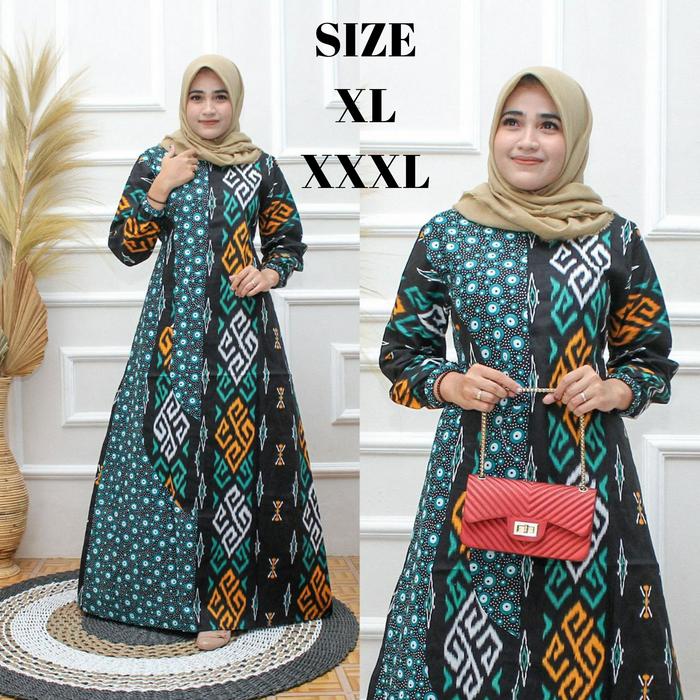 Gamis Batik Modern / Gamis Batik Terbaru2021 / Gamis Lebaran