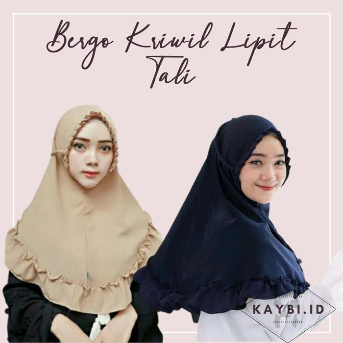 BERGO KRIWIL LIPIT TALI JILBAB INSTAN CANTIK