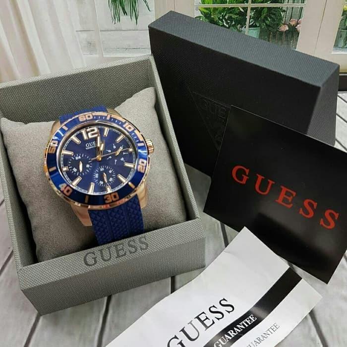 Guess W1250G2 Men Blue Silicon Strap