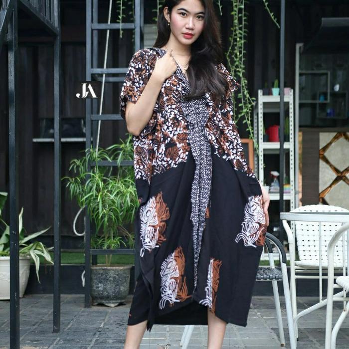 Dress Kaftan Modern Batik Cap|Daster Kaftan Modern