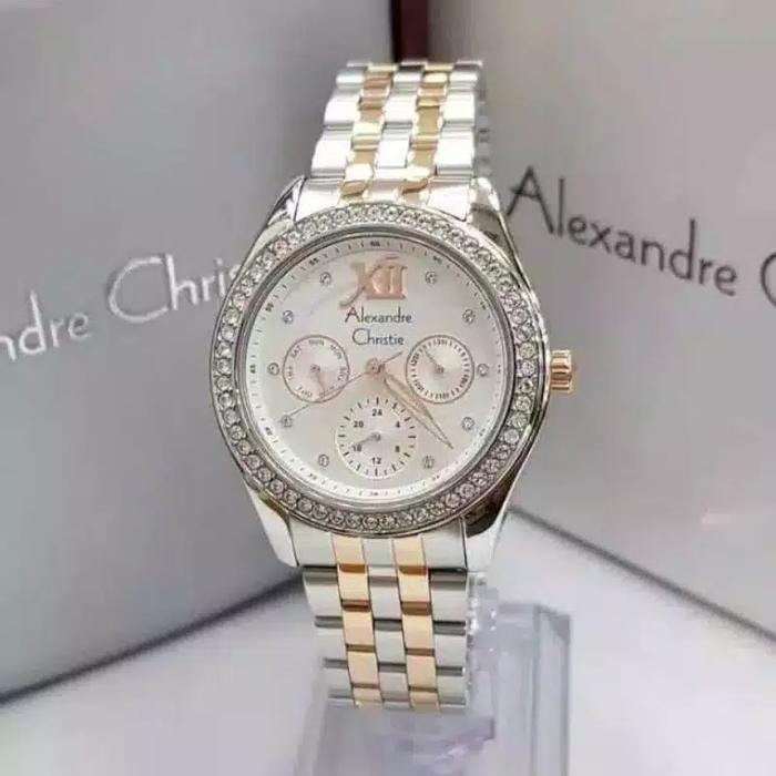 ALEXANDRE CHRISTIE WANITA Ac 2496BF SILVER GOLD(ORIGINAL) GARANSI