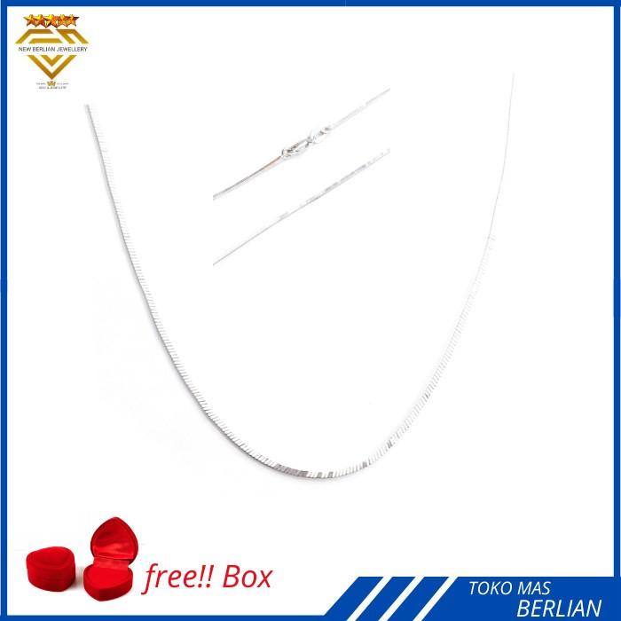 kalung emas putih asli 375/420-model casandra02-perhiasan emas asli