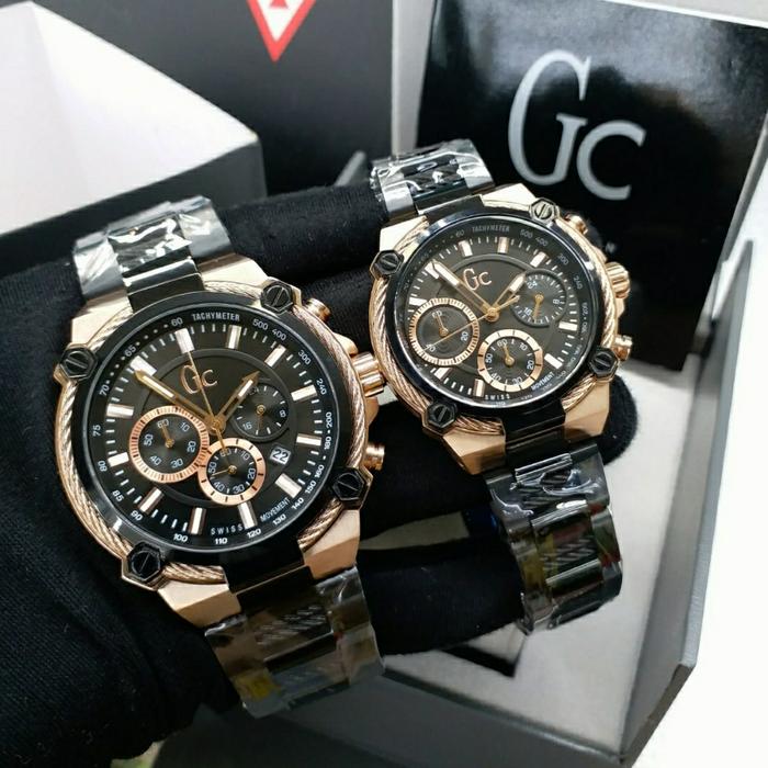 Jam Tangan Couple Guess Collection GC Y2400 Cable Ori BM 38mm & 45mm