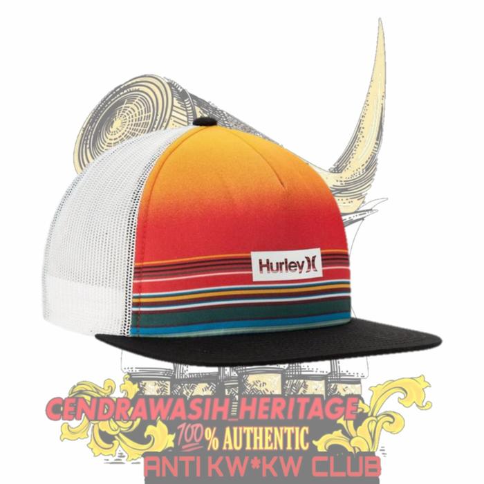 Hurley ORIGINAL Printed Square Trucker Snapback Hat