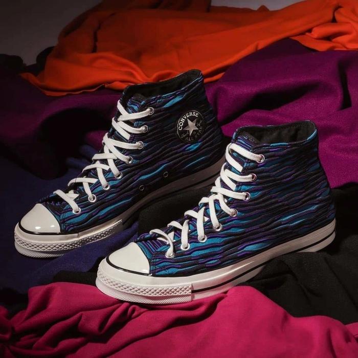 Converse Chuck 70s High Vibrant Knit Ocean Black Egret Original Resmi