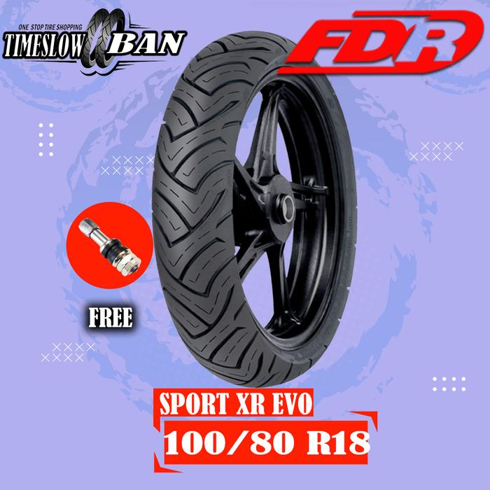 Ban Motor MOGE Motor Batangan) FDR SPORT XR EVO 100/80 Ring 18 Tubeles