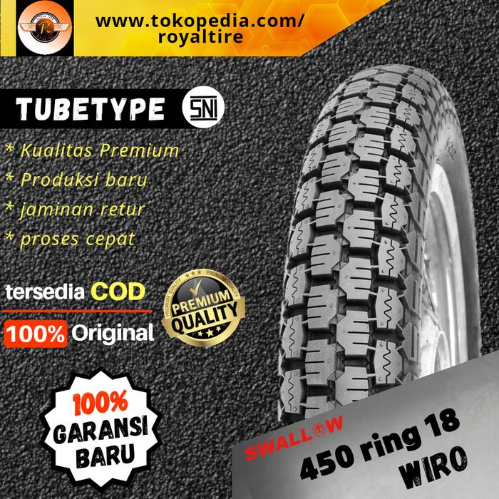 Ban luar motor swallow 450 ring 18 kawasaki w175 japstyle wiro s-212