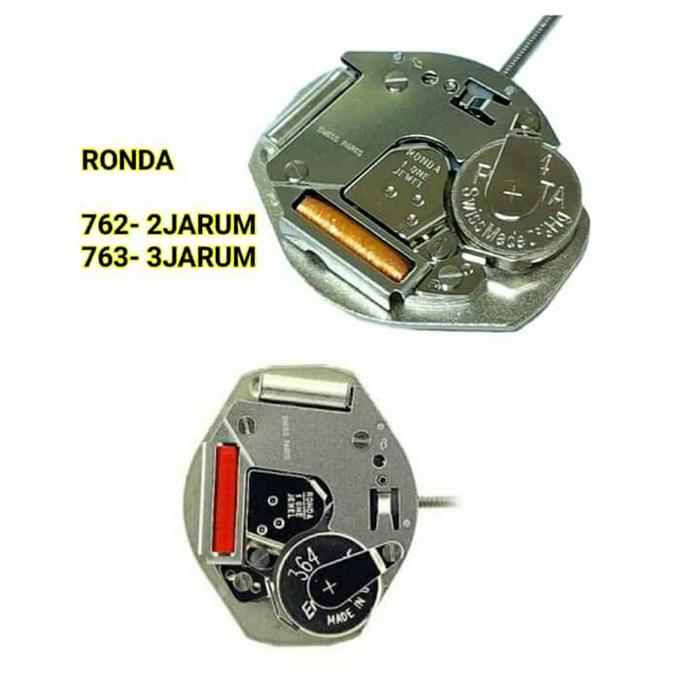 MESIN JAM TANGAN AC /BONIA DLL MERK RONDA 762/763 JARUM 2/ 3 ORIGINAL