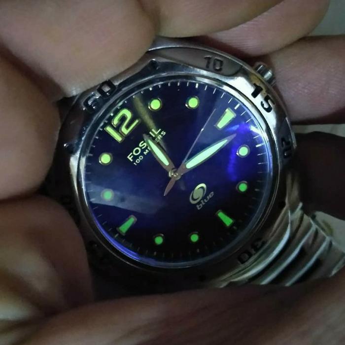 Jam Tangan Fossil Blue second bekas