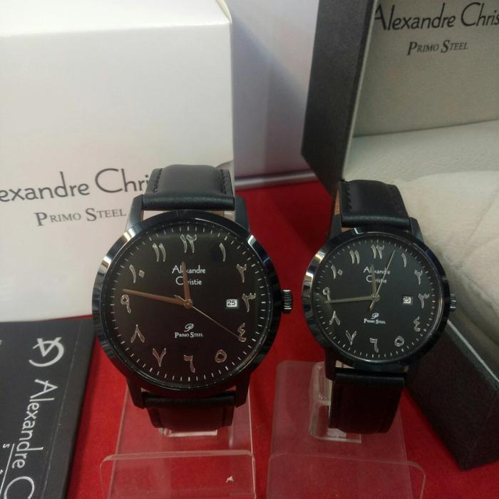 jam tangan analog satu pasang alexandre christie ac 1024 MD/LD steel