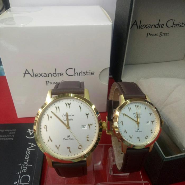 jam tangan analog couple alexandre christie ac 1024 MD/LD all steel