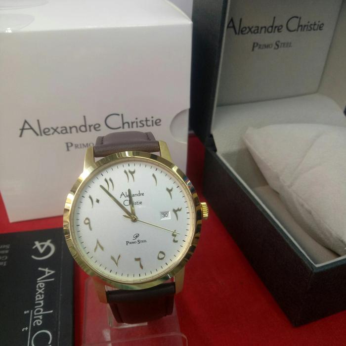 jam tangan analog pria alexandre christie ac 1024 MD sainless