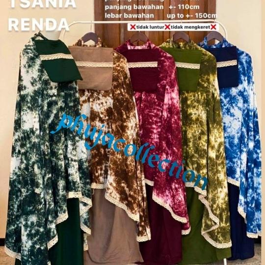 Mukena Tie Dye Tsania Renda terbaru