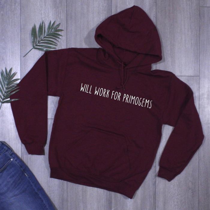 Hoodie Genshin Impact Will Work for Primogems Maroon